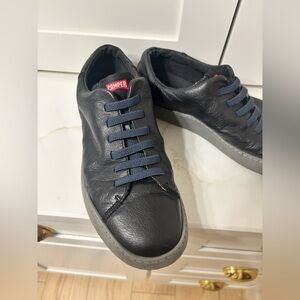 Camper Peu Black Leather Sneakers EU 43 US 10 Minimalist Casual Comfort